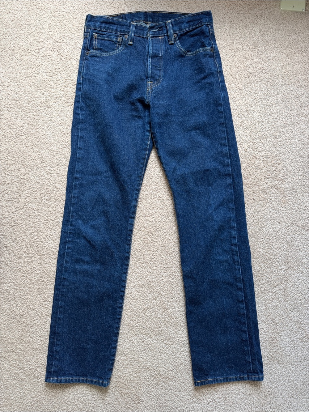 Levi's 501 Indigo Straight-Leg Jeans